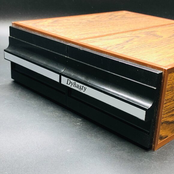Vintage 80s DYNASTY Audio Cassette Computer Tape Dual Drawer Cabinet Storage - Picture 2 of 13